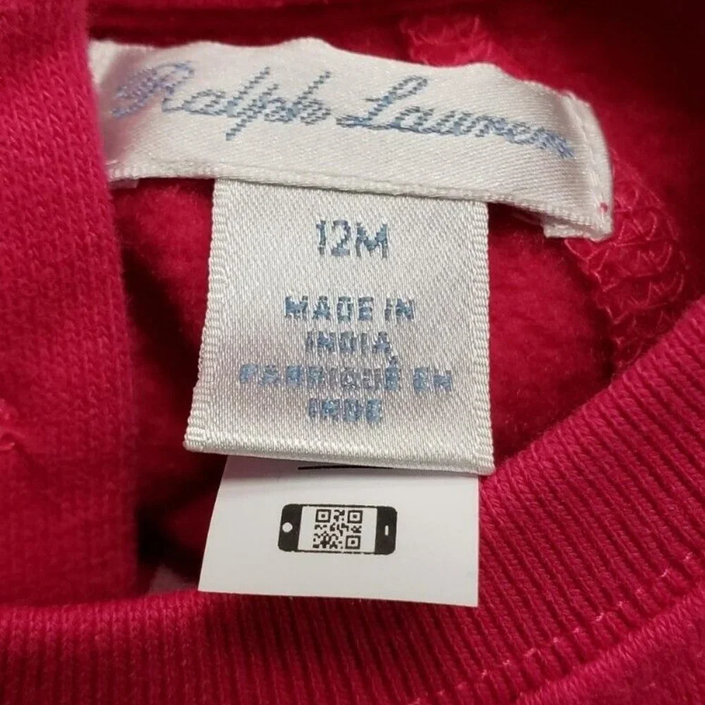Ralph Lauren Girls Blouse  Size: 12 Months  Long Sleeve  Pink